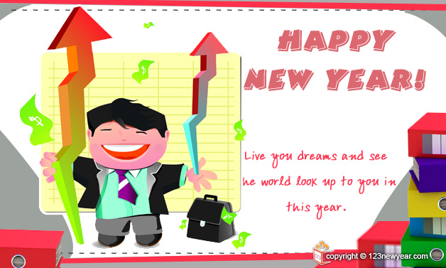 Business New Year Greeting Card